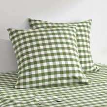 Sierra Yarn-Dyed Gingham Washed Cotton European Pillowcases (Set of 2)